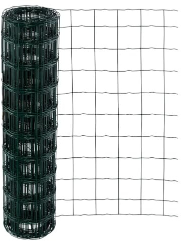 Garmix Gartenzaun Grün | Maschenweite 100x100mm | Rolle 20 m | Verzinkter Draht + PVC (120cm)
