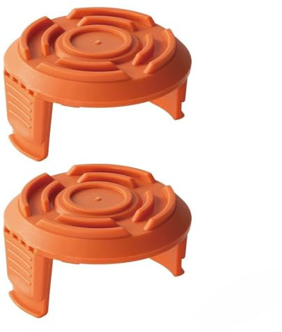 QianDanS 2 Pcs Trimmer Spool Cover WA0004 & WA0010 Replacement Strimmer Trimmer Spool Cover for WORX Grass Trimmer WG150E WG154E WG155E WG157E WG160E WG163E WG166E WG167E WG169E (Orange)