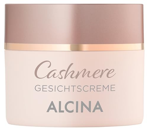 ALCINA Cashmere Gesichtscreme - 1 x 50 ml - Luxuspflege für trockene Winterhaut - Intensive Pflege - Glättet strapazierte Haut - Mit wertvollem Cashmere-Extrakt, Sheabutter & Aquarich
