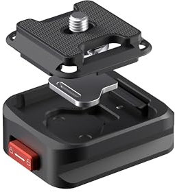Freewell Tripod Quick Release Clamp for Fast Camera Mounting, Aluminum Build with 1/4-20 Screw, Supports 10kg, Compatible with DSLR, Mirrorless Cameras, and Tripods