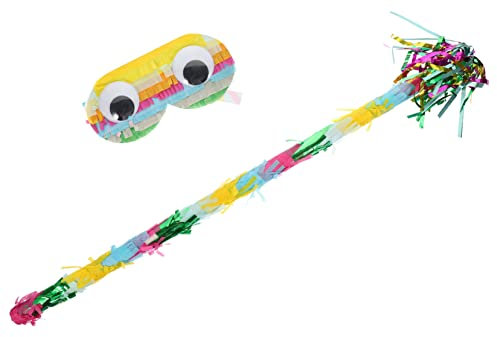 STOBAZA 1Satz Pinata für Kindergeburtstag Teiliges mit Augenmaske und Stock Bunt für Duschpartyzubehör Spaß und Unterhaltung bei Feiern