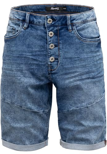 REPUBLIX Herren Jeans Short Männer Kurze Bermuda Hose Regular Fit R7037