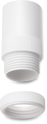Pack of 10 20mm PVC Conduit ADAPTORS Male Thread and Lock-Ring (White, 25MM)