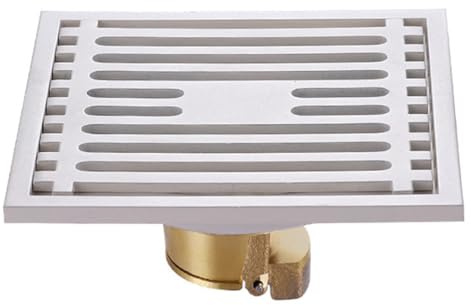 Edelstahl Bodenablauf 10x10cm mit Anti-Geruch-Design für Badezimmer Dusche WC Kompatibel mit Kupferkanalsystemen