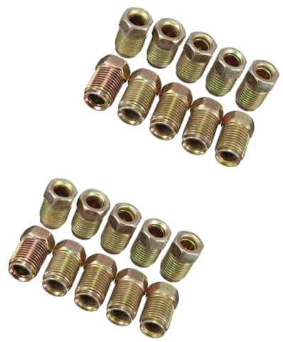 Gissroys Hochfester Bremsleitungsverbinder Aus Metall 10-mm Passgenauigkeit Konstruierte Dichtung Stabile Vorrichtung Für 3/16-Zoll Bremsschläuche Schnell Zu Installierende Bremsleitungsverschraubung