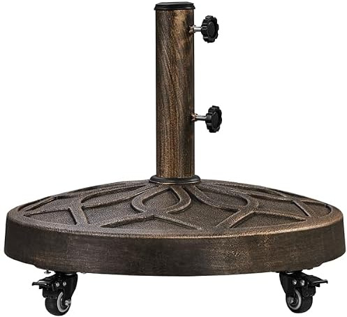 Yaheetech Pied de Parasol Lesté à roulettes Verrouillables 21 kg