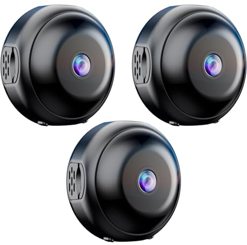 Hidden Camera HD Night Vision No Wifi or Electricity Required Tiny and Installs in 1 Second Remote Real-Time Viewing, Home Security Cameras Connected to Mobile Phones for Remote Monitoring (3pcs)
