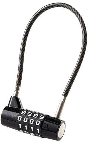 Cadenas Code, Cadenas à Combinaison 4 Chiffres Numérique avec 17 cm Câble