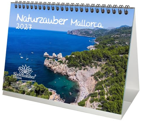 Naturzauber Mallorca DIN A5 Tischkalender für 2027 Landschaft Natur Urlaub Mediterran Spanien - Seelenzauber
