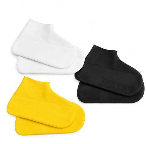 ARYIMYDP 3 Paar Schuhüberziehers,Schuhüberzieher Wasserdicht,Silikon Schuhüberzieher,Unisex Rutschfeste Überschuhe, Abriebfest, für Regentage, Schneetag, Strände,Schlammige Straßen