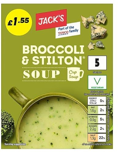 Jack's Broccoli & Stilton Soup 5 x 24g (120g) | Case of 7