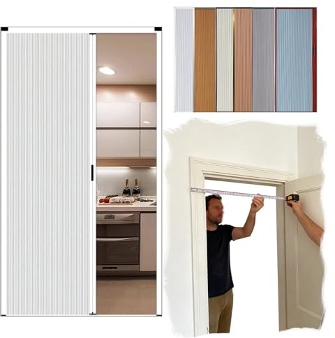 Porta a Soffietto da Interno Porta Interna Pieghevole Senza Foratura Serratura Telaio, Porte Pieghevoli Cucina Bagno Su Misura, Cancello Scorrevole Interno Extra Large La Privacy, Tessuto Non Tessuto