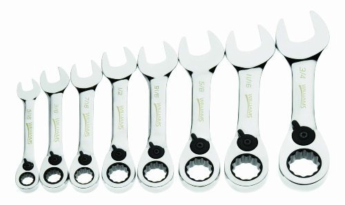 Williams ws-1168rcs 8 Stubby Wende Knarren-Ring-Maulschlüssel Set