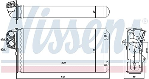 NISSENS 72937 Wärmetauscher ohne Rohrleitung