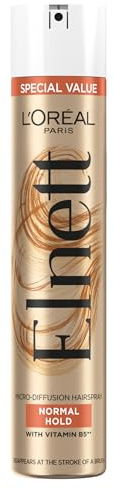 L’Oréal Paris Elnett Satin Hairspray Normal Hold 300ml | Fine Mist Hair Spray | Long-Lasting Flexible Hold | Anti-Frizz & Brushable Finish
