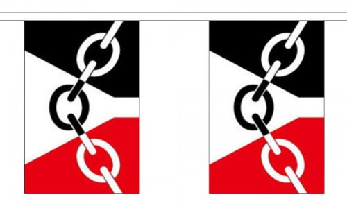3 Metres 10 (9 x 6) Flag Black Country West Midlands 100% Polyester Material Bunting Ideal Party Decoration For Street House Pubs Clubs Schools