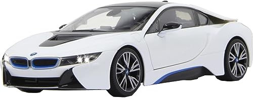 JAMARA 404571 - BMW I8 1:14 40MHz Tür fernbedienbar - offiziell lizenziert, ca 1 Std Fahrzeit, ca 11 Kmh, detaillierter Innenraum, hochwertige Verarbeitung, LED Licht