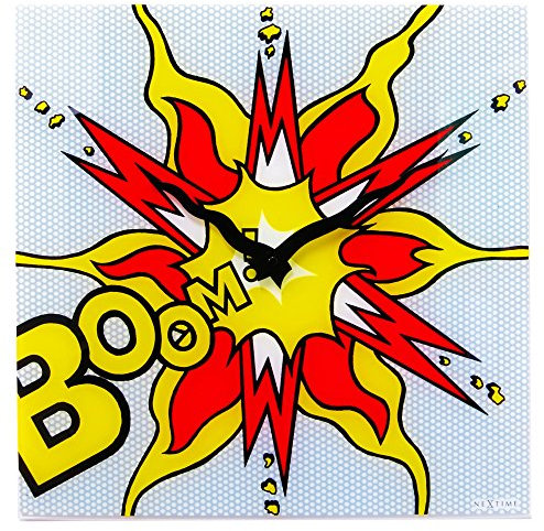Nextime 8173 Boom Wanduhr Glas Mehrfarbig 43 x 43 x 2 cm