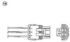 NGK 92134 Lambdasonde Oxygen O2 Sensor Kompatibel mit OPEL VECTRA B 36 7700854148 855336 OZA721-EE35