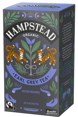 Hampstead Tea | Earl Grey | 4 X 20 Bags | Plastic Free | 100% Organic