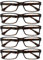 Die Lesebrille Unternehmen Braune Schildpatt Wert 5er-Pack Herren Frauen Designer Stil Leser RRRRR92-2 +3,50