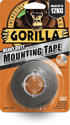 Gorilla Heavy Duty Mounting Tape Black 1.5m