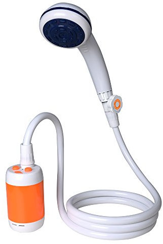 Camping Dusche tragbare Dusche Outdoor Dusche Handheld Elektrische Dusche, Wasser Flow Stalls Anpassung, 4800 mAh Akku, Flow Contol und Shut Off Ventil für Duschen, Waschen, Reinigung, etc.