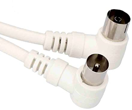 TV-Verlängerung, gebogen, 9,5 mm, 10 m, Weiß
