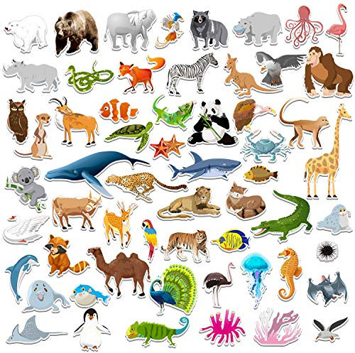 SpriteGru 59 STK. Tiermagnete für den Zoo für Kleinkinder und Kinder, perfektes Vorschul-Lernspielzeug