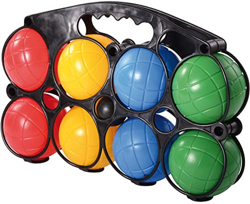 EDUPLAY 170377 Boccia im Kunststoff-Träger, Mehrfarbig, 9-teilig (1 Set)