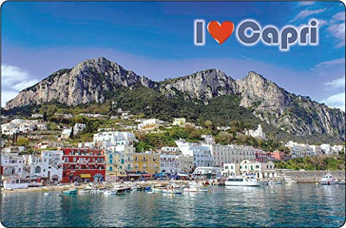 Cadora Magnetschild Kühlschrankmagnet I Love Capri II