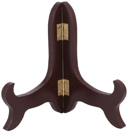 BESPORTBLE Wooden Plate Stand 2Pcs Curved Display Rack for Tea Cakes and Decorative Plates Desktop Easel for Home and Office
