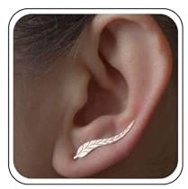 TseenYi Ohrkletterer-Ohrringe, goldfarbene Ohrstecker, minimalistische Charm-Ohrklemmen, Ohrmanschetten, Ohrschmuck für Frauen und Mädchen (Gold)