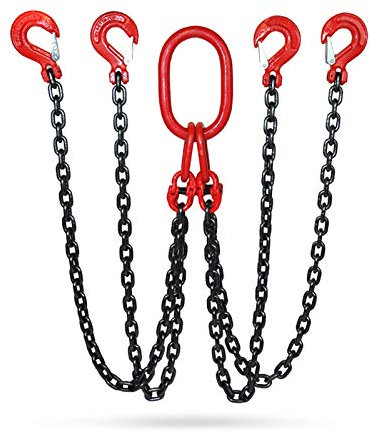 JTB Cadena Eslinga de elevación del Motor de elevación Cadena G80 de Acero de aleación Motor Ascensores montacargas 4 Ton con 4 Pierna Grab Ganchos for Levantar maquinaria, Edificios, etc.