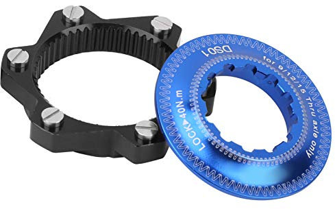 Center Lock Adapter, Centerlock Adapter 6 Loch Fahrrad Mountainbike Scheibenbremse Center Lock 6 Schrauben Disc Brake Rotor Umbau Sitzadapter(Black + Blue)