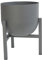 Bloomingville Strukturierter Metallständer, 2er Set, Pflanztopf, Grau, 2
