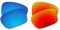 EZReplace Verres polarisés de rechange pour lunettes de soleil Oakley TwoFace OO9189, Bleu glacé + rouge feu, taille unique