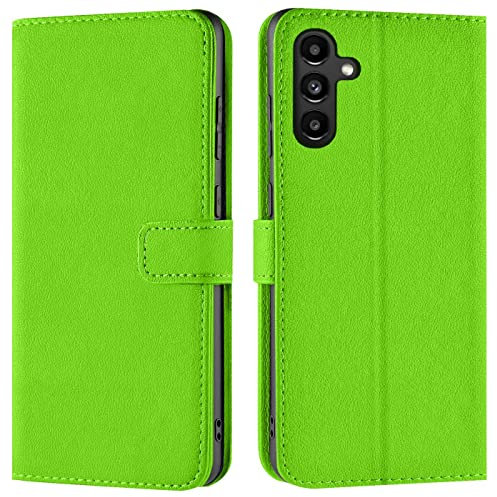 Verco Handyhülle für Samsung Galaxy A13 5G Hülle, Samsung A04s Bookcase Tasche Flipcover für Samsung A13 5G / A04s Case [Kartenfächer/Aufstellfunktion], Grün