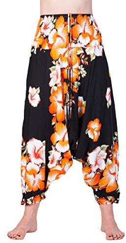 PANASIAM Aladin Pants, Hibiscus, in orange, L