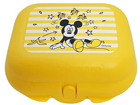 Tupperware Twin to Go Größe 1 Micky Maus Gelb Dose für Brot Jause Snacks Snackbox Lunchbox