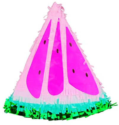 Wassermelonen Piñata für Fiesta, mit Süßigkeiten Gefüllt, 1 Stück | Papier, Mexikanisches Partydekor, Handgefertigte Form, Geeignet für Geburtstag und Themenfeier