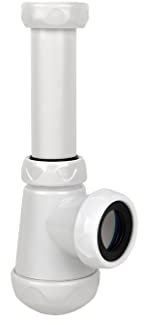 Cofan Sifón de Botella Corto | Extensible | Racor de 1 1/4 | Con Salida de 40 mm | Junta Cónica reductora de Ø32 mm | Contiene Válvula para Lavabo y Bidé Ø70 | Fabricado en Polipropileno