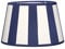 Brillibrum Design Lampenschirm gestreift Tischlampenschirm mit Streifenmuster für E14 Lampenfassung E27 Streifen Design Tischleuchte oval rund Stoff (Oval: 26x16x17cm, Blau - Creme)