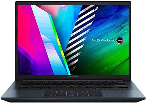 ASUS Vivobook Pro N3401QC-KM210W Bleu Nuit 14 2,8K OLED (AMD Ryzen 9, 16G RAM, 512G SSD PCIE, Nvidia GeForce RTX 3050 4G, Windows 11, Technologie Numpad) Clavier AZERTY Français