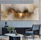 HEHGVCF Abstrakte Bilder Wohnzimmer Leinwand Gold Polarlicht Wolke,Poster XXL Gold,Abstrakte Moderne Leinwandbilder 80x160cm,Wohnkultur Wandmalereien,Ohne Rahmen (Gold,70x140cm)