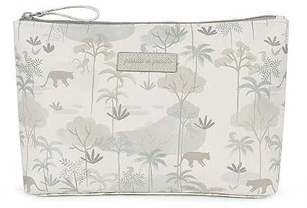 Pasito a pasito. Neceser de Bebé Serengueti. Bolso Organizador Pequeño para Accesorios de Aseo e Higiene del Bebé. Práctico y Cómodo de Llevar. Color Beige
