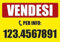 Social Crazy - Cartello Segnaletico - VENDESI PER INFO NUMERO PERSONALIZZABILE sfondo giallo - Adesivo Resistente, Pannello in Forex, Pannello In Alluminio (30X42 CM)