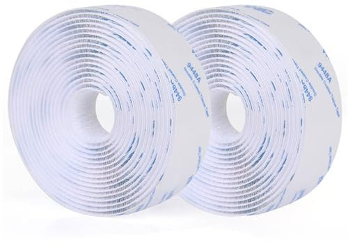 AKEKEY Klettband Selbstklebend Extra Stark, 3M Doppelseitig Klebende mit Klettverschluss Selbstklebendes Klebepad