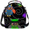 VAPOKF Isolierte Lunchtasche für Damen und Herren, auslaufsichere Doppeldeck-Lunchbox, Picknick-Kühltasche für Arbeit, Schule, Cartoon-Eulen und Locken