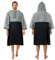 Zingtto Surf-Poncho zum Umziehen, 3/4-Ärmel, Extra Großer, Dicker Kapuzen-Handtuch-Poncho für Männer und Frauen, Strandschwimmen, 43''x35'', Schwarzgrau